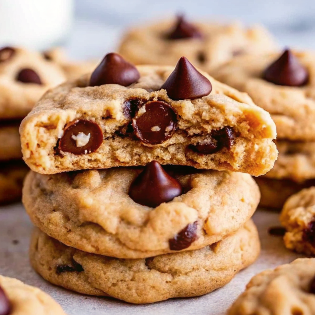 Cottage cheese protein cookies with gooey chocolate chips
