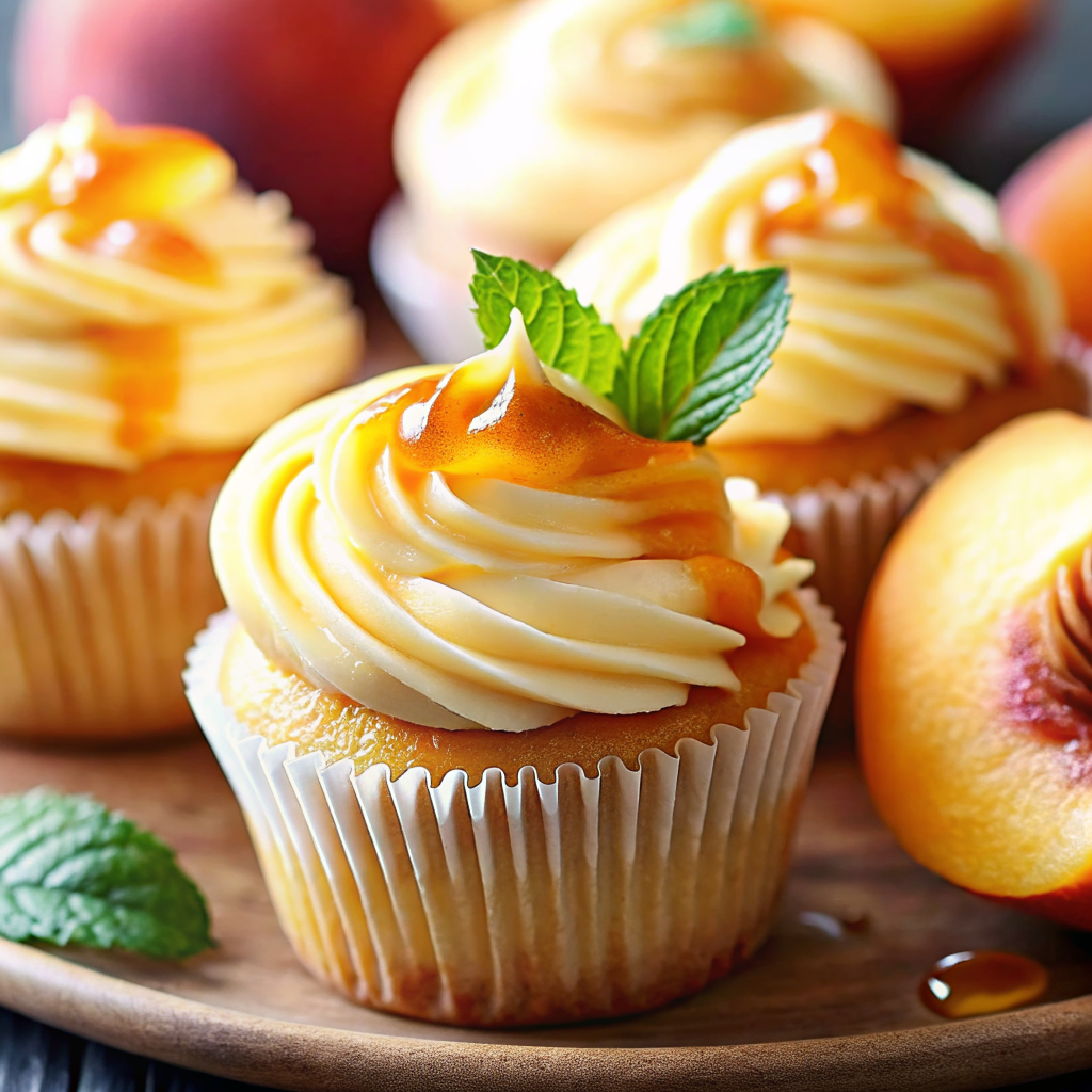 Honey Peach Cream Cheese Cupcakes – A Sweet Summer Treat Honey Peach Cream Cheese Cupcakes Honey peach cream cheese cupcakes topped with frosting and honey drizzle