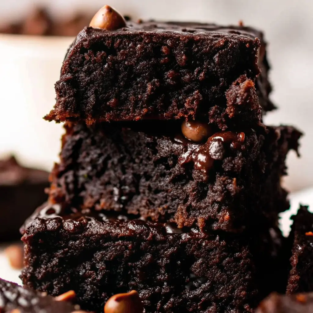 moist-chocolate-pumpkin-bread-recipe Moist chocolate pumpkin bread slices stacked with gooey chocolate chips and rich cocoa texture, the perfect fall baking recipe.