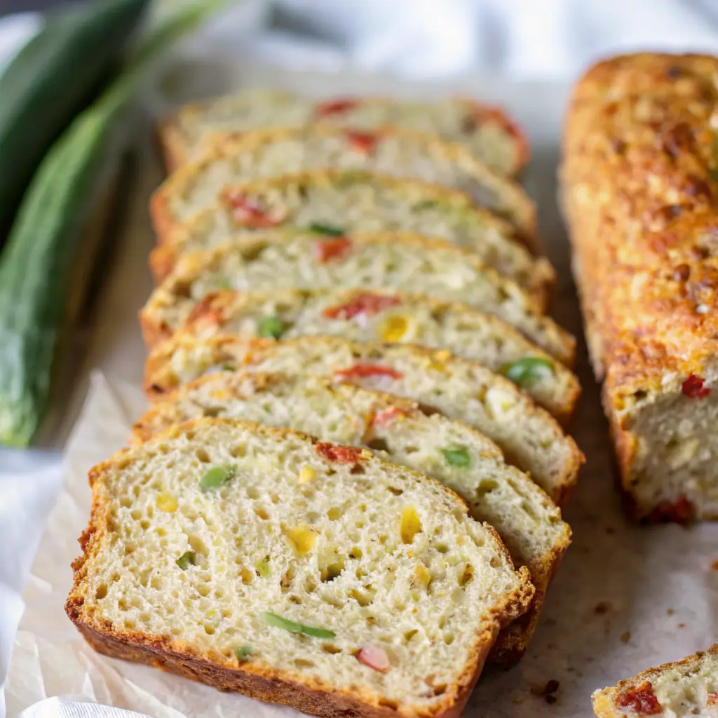 Savory Cheddar Zucchini Bread – Cheesy, Moist & Easy to Bake! savory cheddar zucchini bread Savory Cheddar Zucchini Bread – Cheesy, Moist & Easy to Bake! savory cheddar zucchini bread slices 1