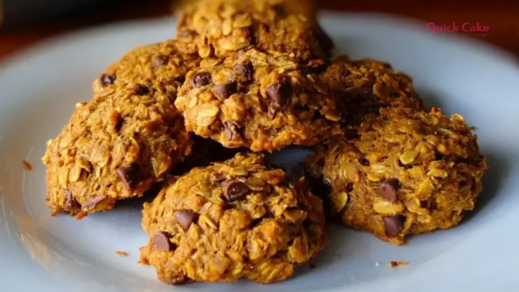 Gluten-free pumpkin oatmeal cookies on a plate