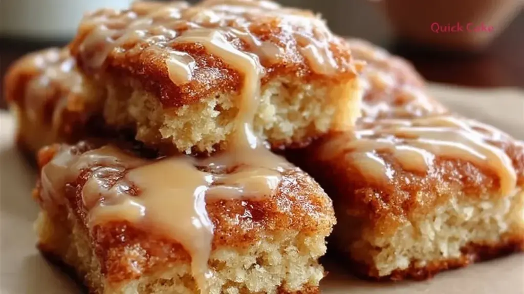 Freshly baked maple donut bars topped with sweet maple glaze