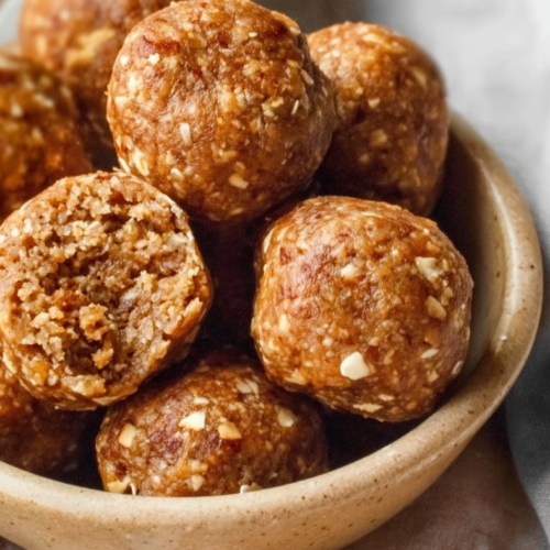 Pumpkin Protein Balls Pumpkin Protein Balls Homemade Pumpkin Protein Balls stacked on a plate