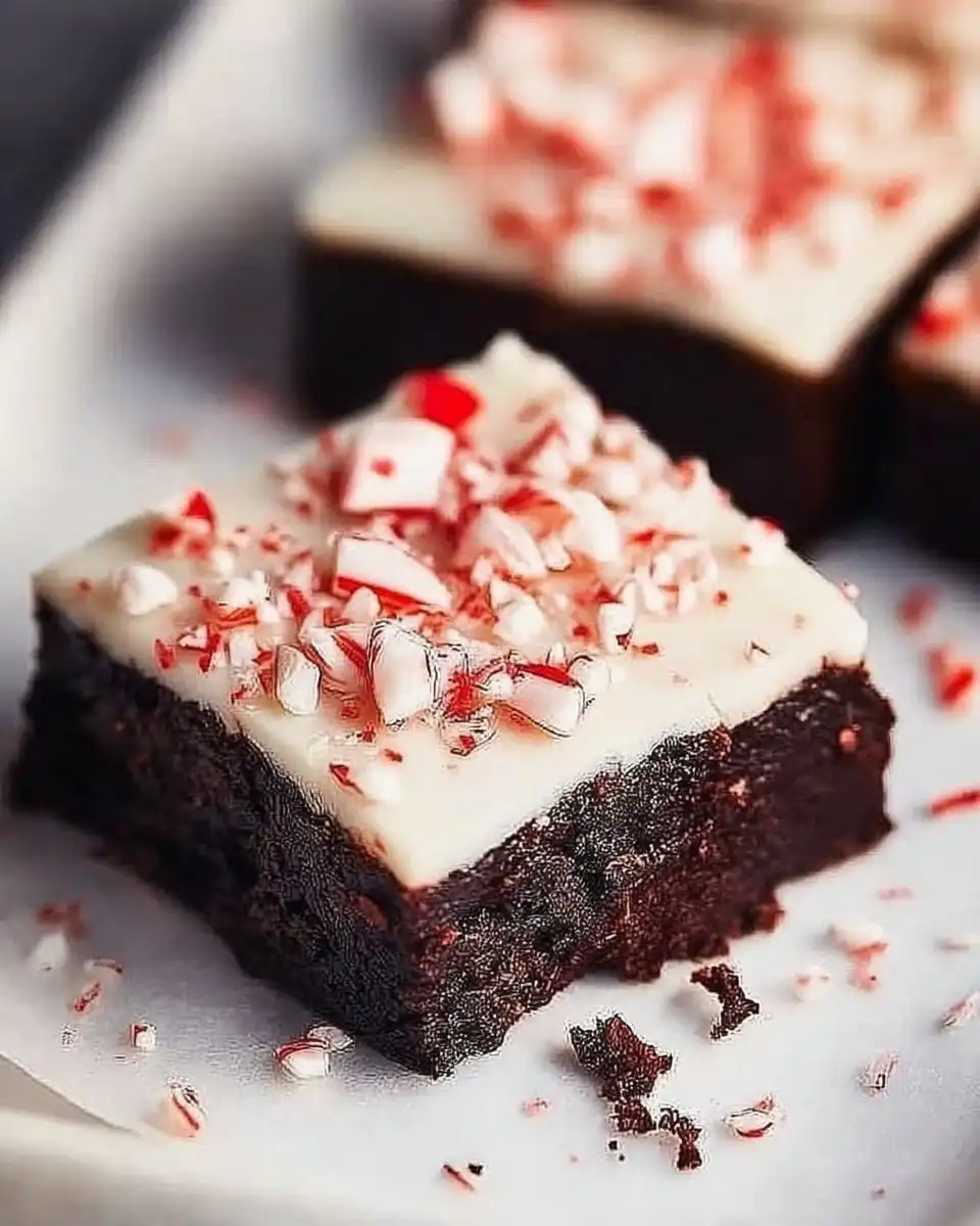 Peppermint Bark Brownies