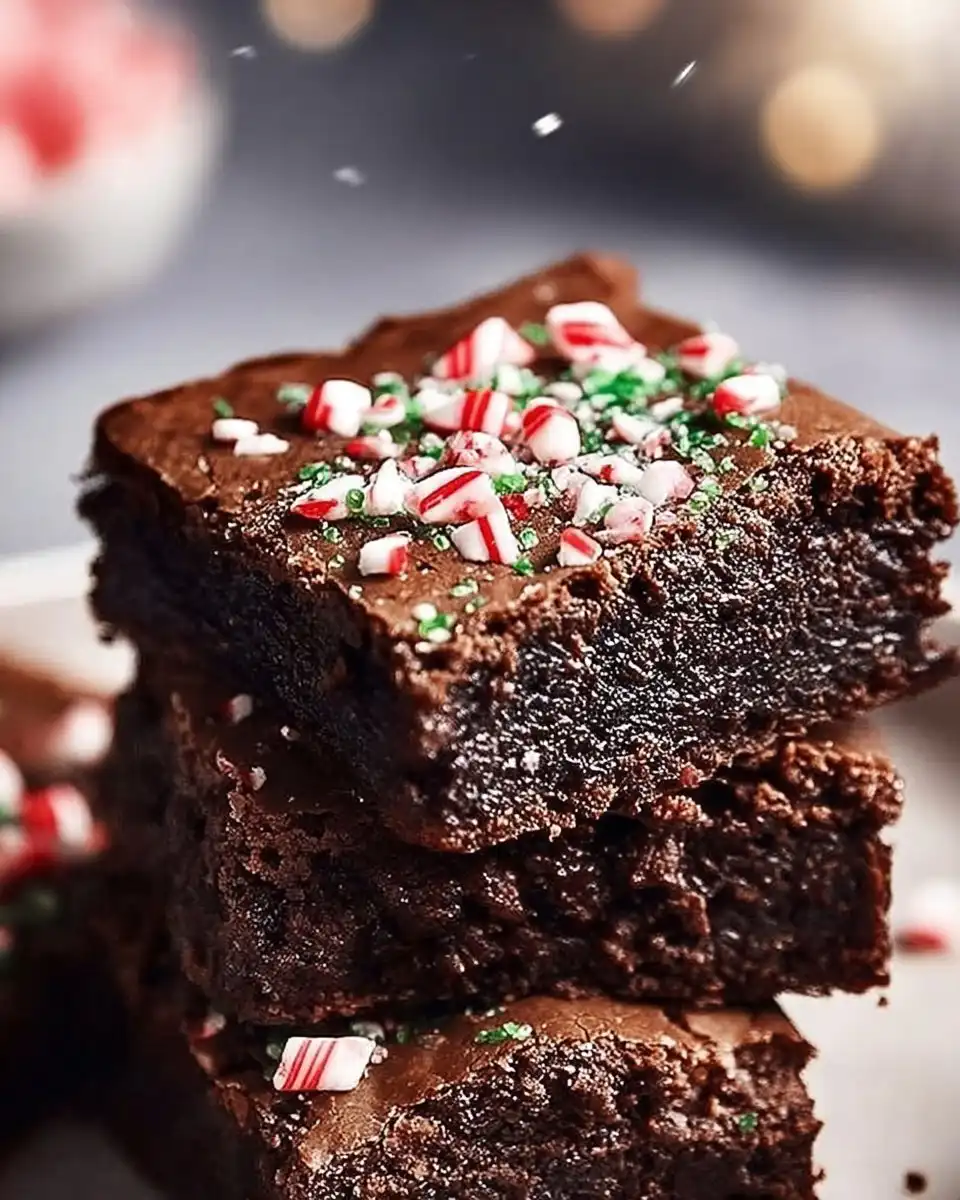 Festive Peppermint Brownies