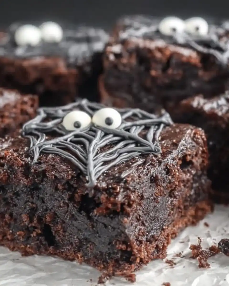 Spider Web Brownies