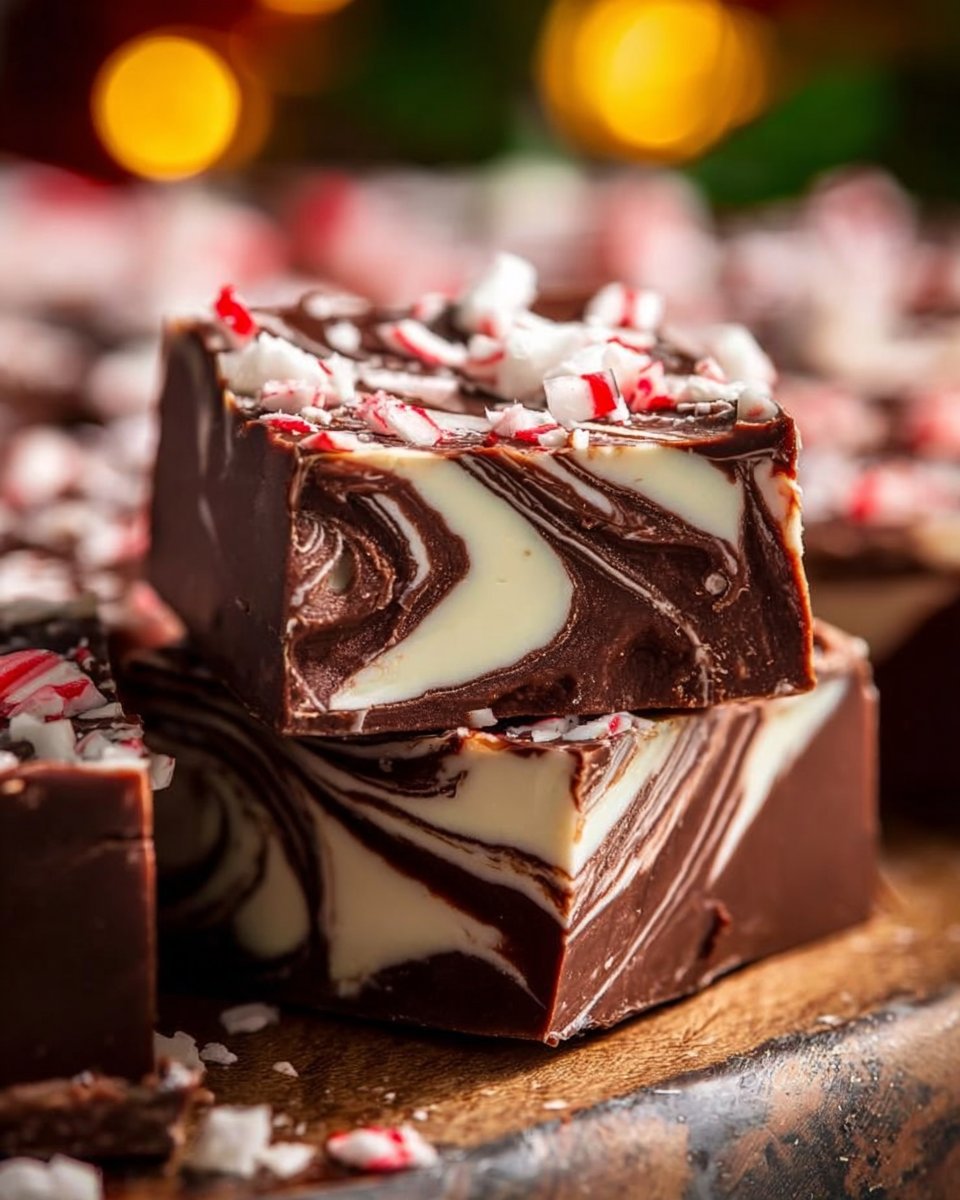 Peppermint Swirl Fudge