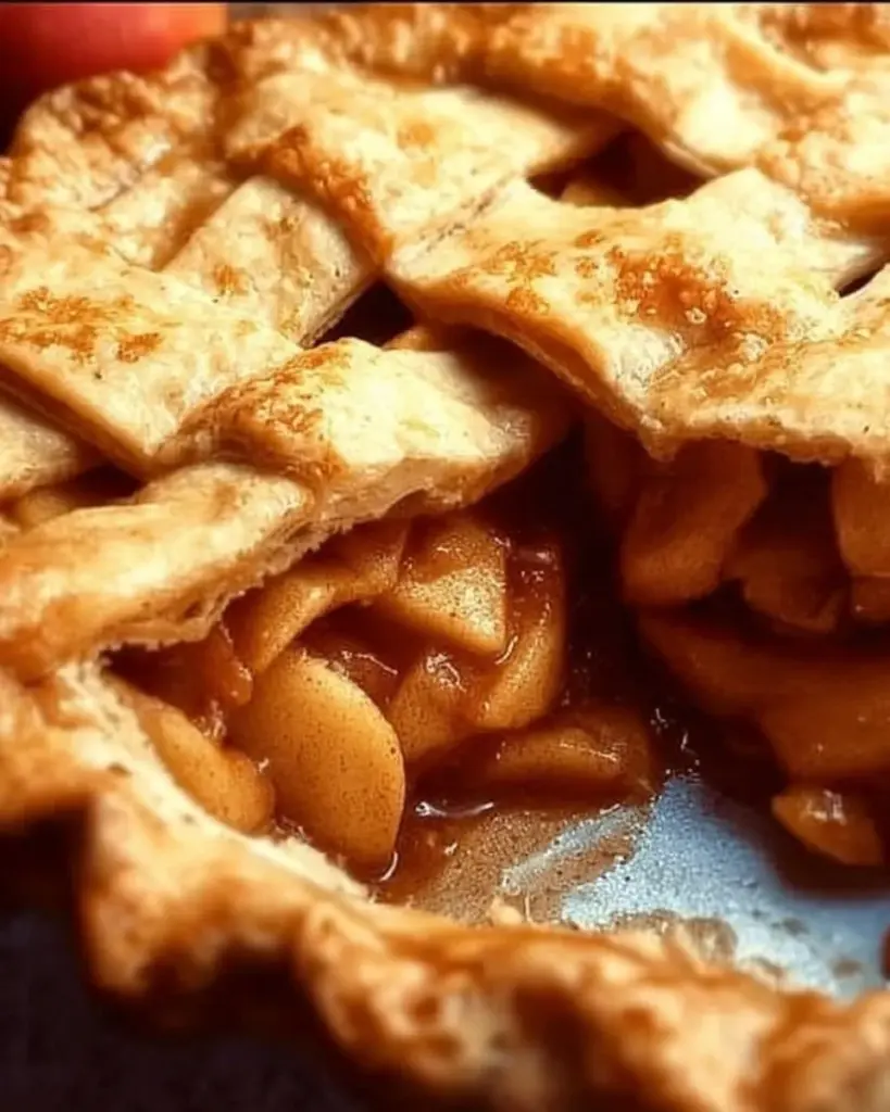 Delicious homemade apple pie with fresh apples and flaky crust