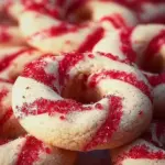 Deliciously decorated Candy Cane Cookies with festive colors and shapes.