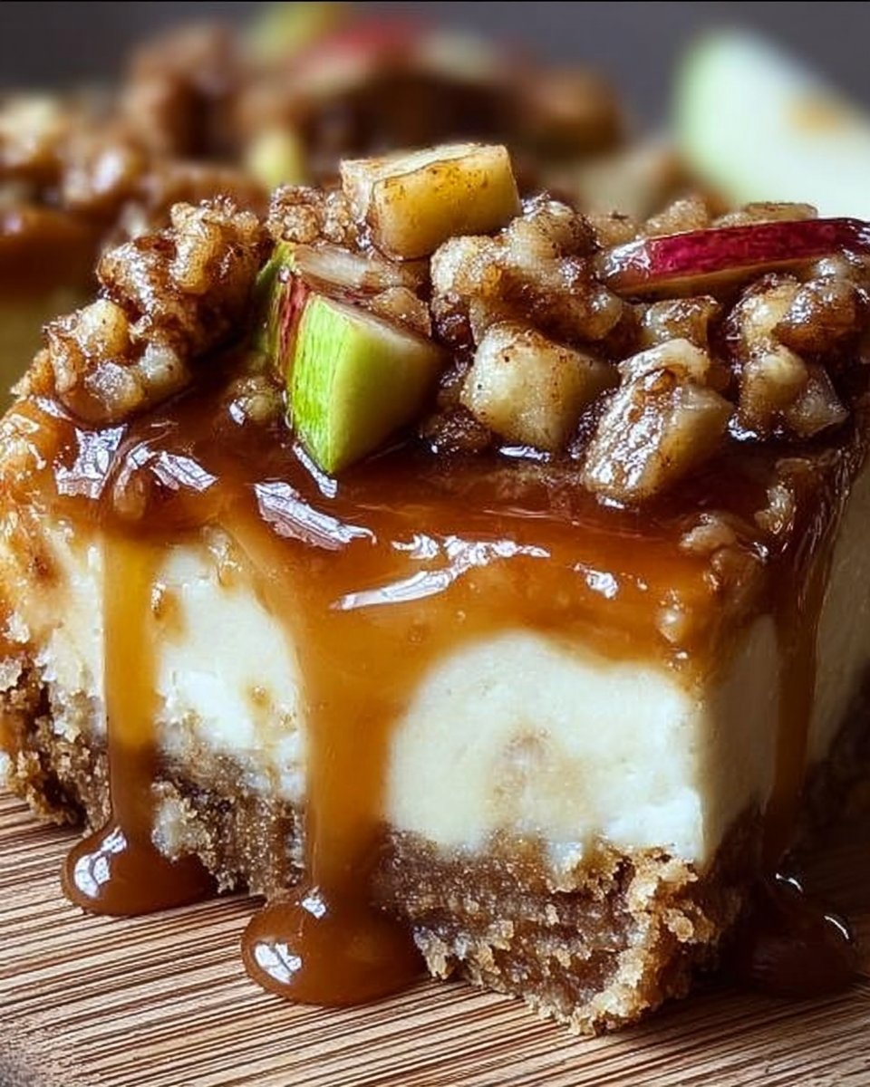 Caramel Apple Cheesecake Bars