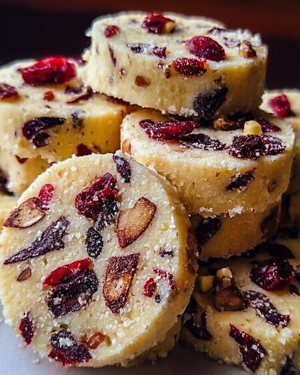 Cranberry Orange Shortbread Cookies