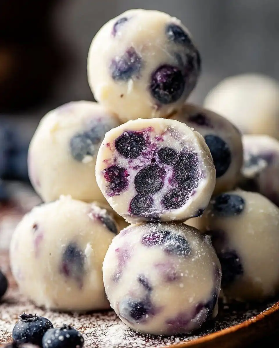 White Chocolate Blueberry Truffles