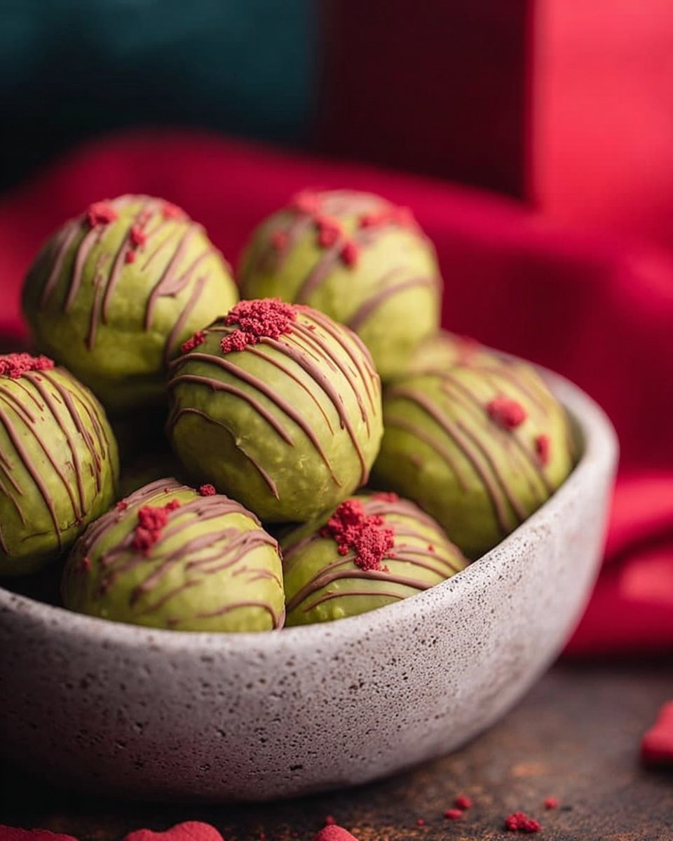 Grinch Oreo Balls with Red Velvet Oreos
