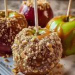 Delicious homemade caramel apples ready for a festive treat.