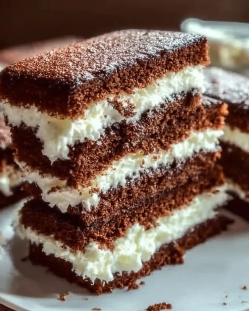 Homemade Suzy Q dessert recipe featuring chocolate and cream filling