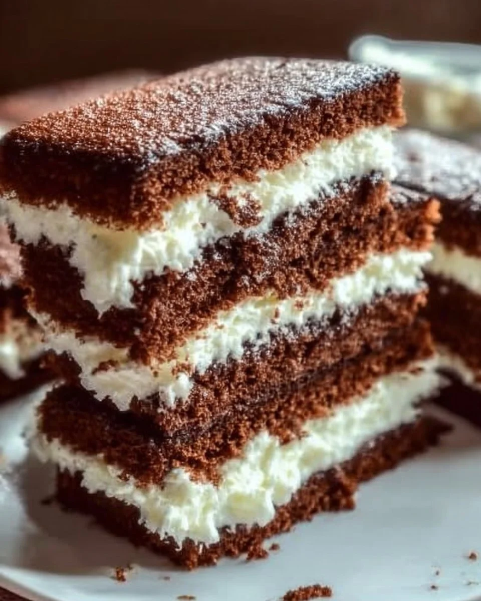 Homemade Suzy Q dessert recipe featuring chocolate and cream filling