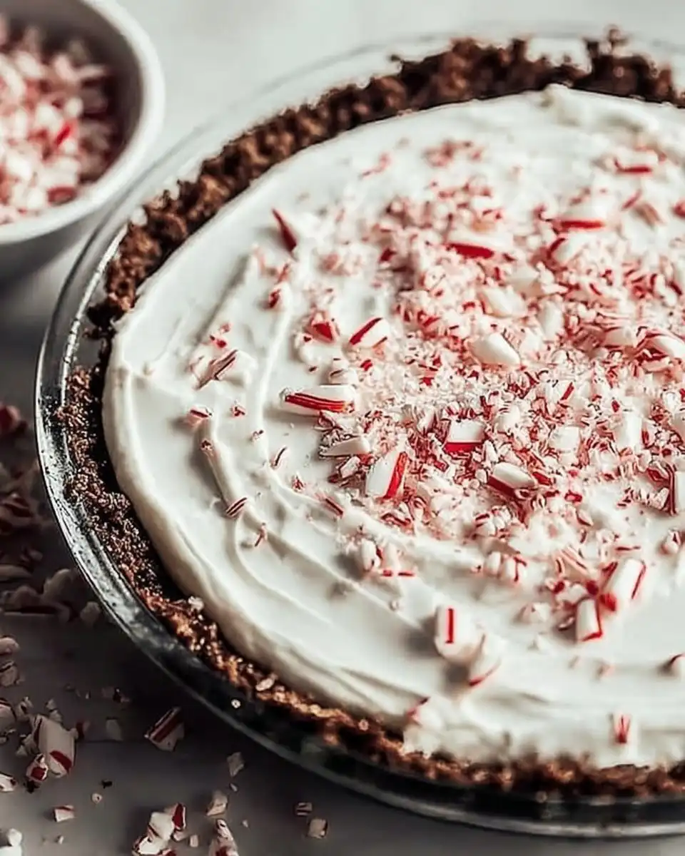 Quick Christmas Peppermint Pie