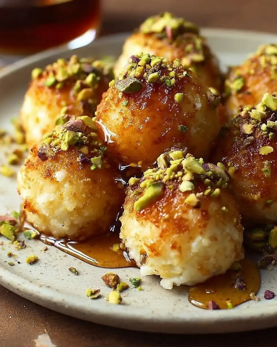 Ricotta Pistachio Honey Bites