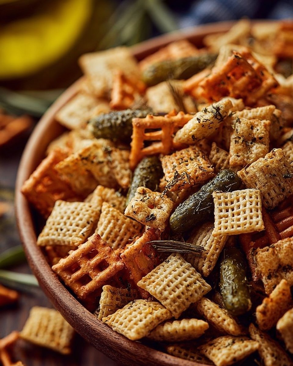 Dill Pickle Chex Mix: A Tangy Snack Sensation