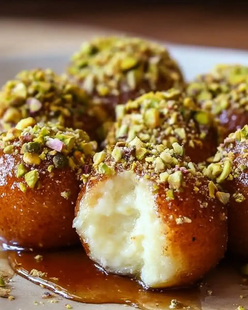 Ricotta Pistachio Honey Bites
