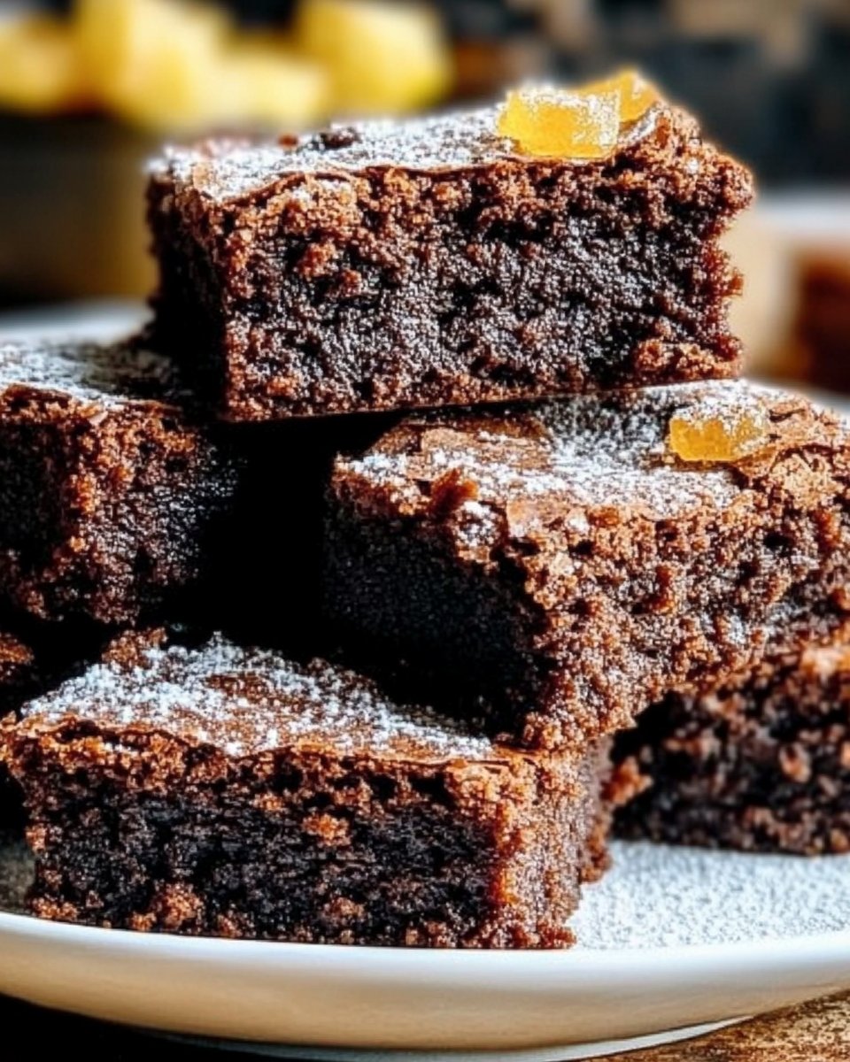 Decadent Spiced Gingerbread Brownies
