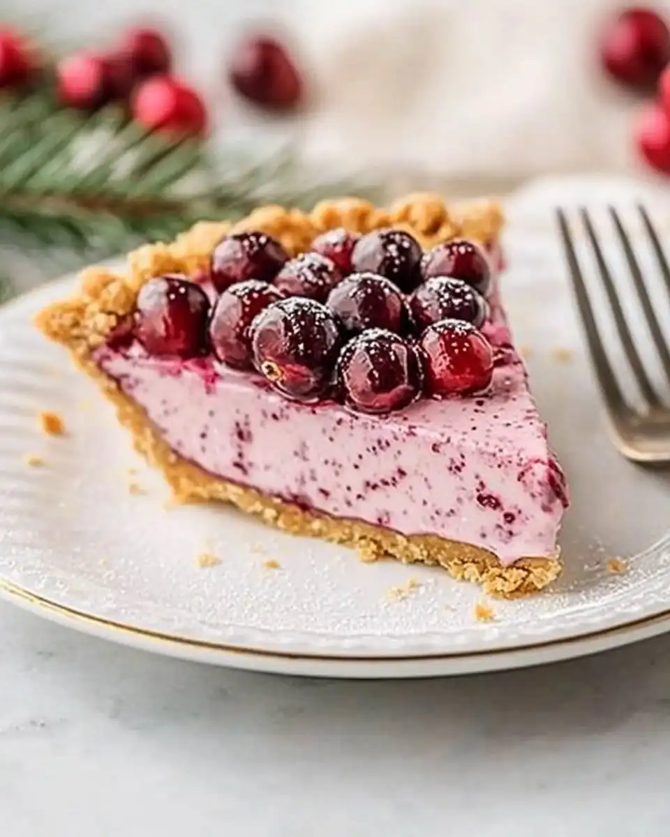 No Bake Cranberry Pie – Effortless Holiday Delight to Impress