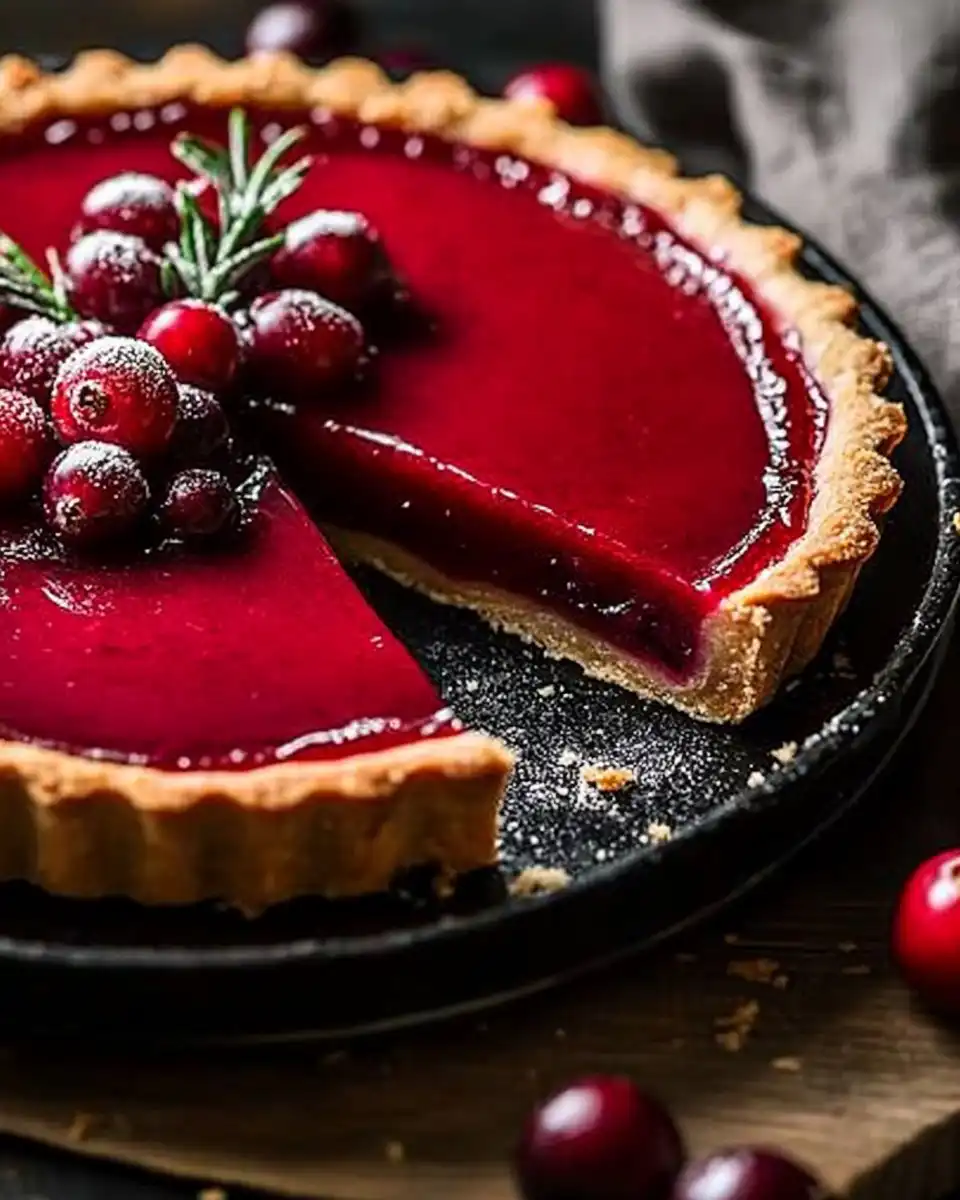 Cranberry Curd Tart