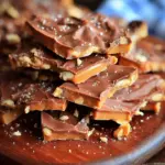 Delicious Better Than Anything Toffee dessert topped with chocolate and nuts