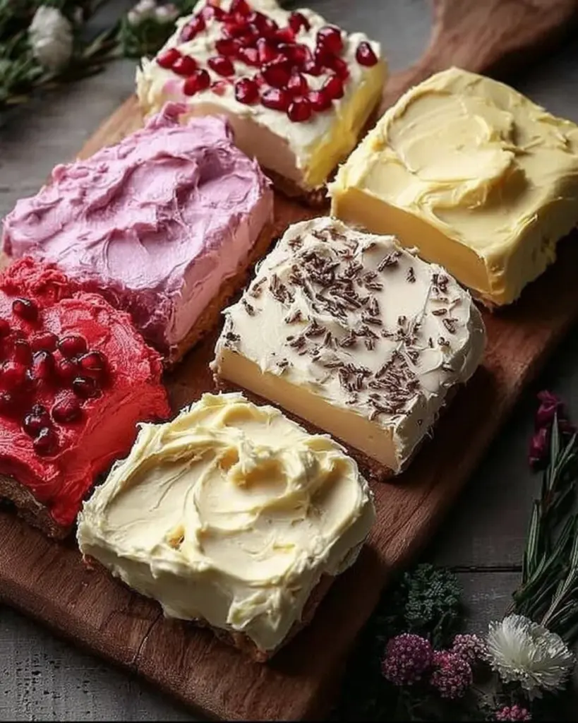 Variety of butter spreads for holiday gatherings displayed on a festive table