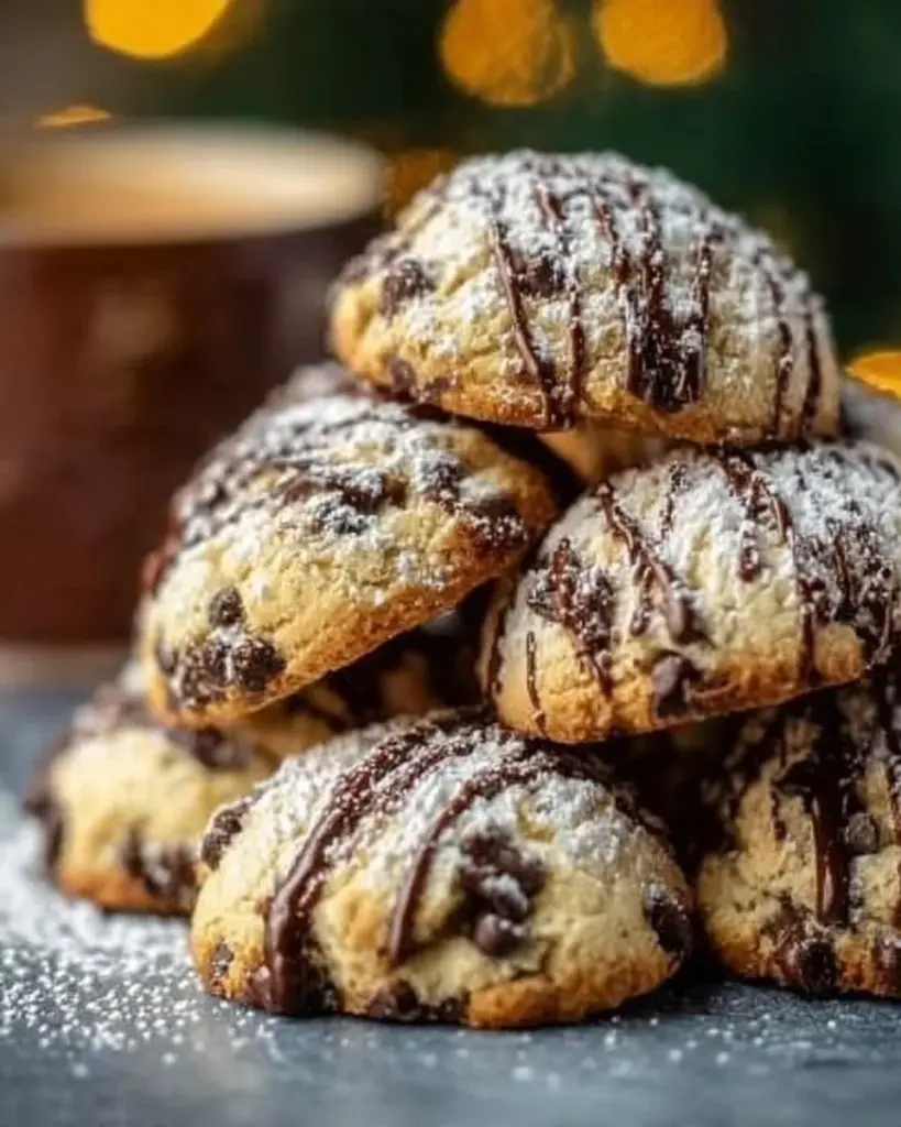 Delicious cannoli cookies with creamy filling and chocolate chips