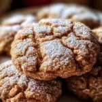 Delicious Cinnamon Coffee Crinkles cookies on a decorative plate