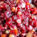 Vibrant homemade cranberry relish served in a bowl with fresh berries.