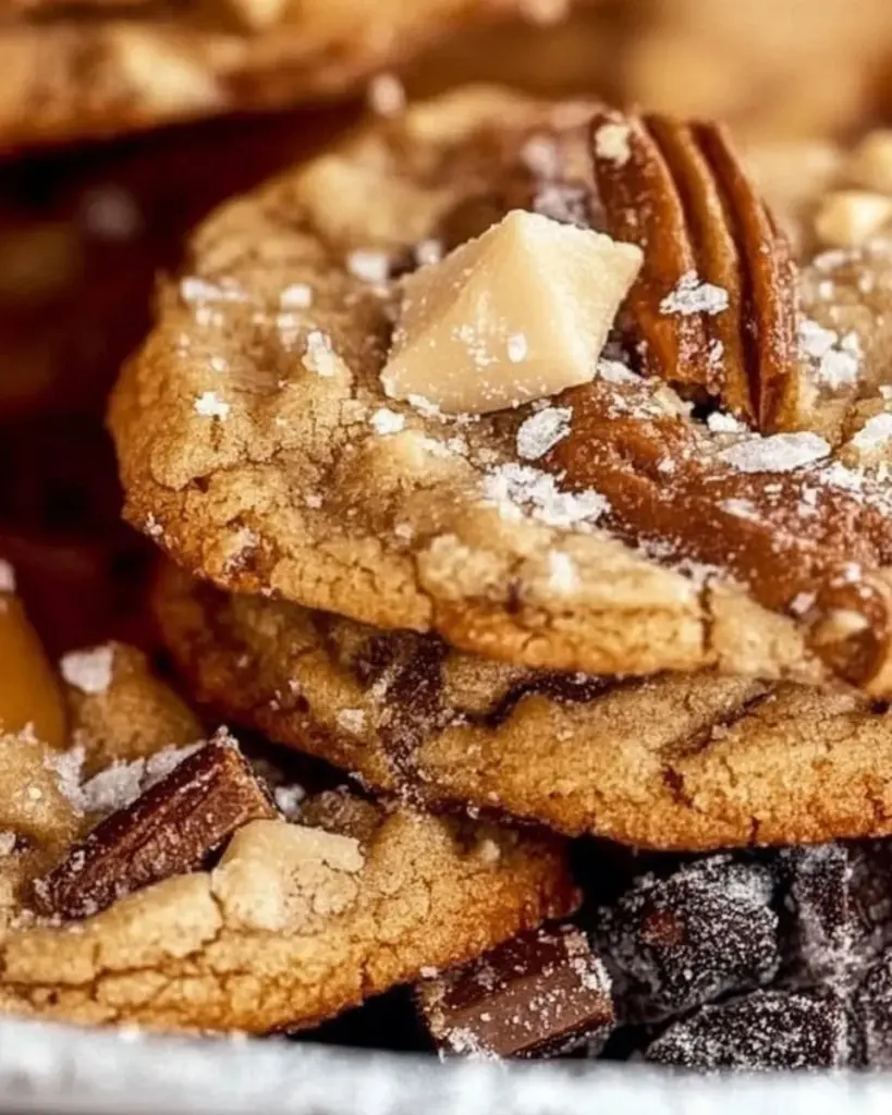 Delicious easy Christmas Crack Cookies on a festive tray.
