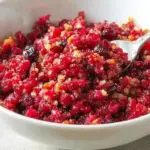 Delicious Grandma's Cranberry Stuff dish served in a festive bowl.