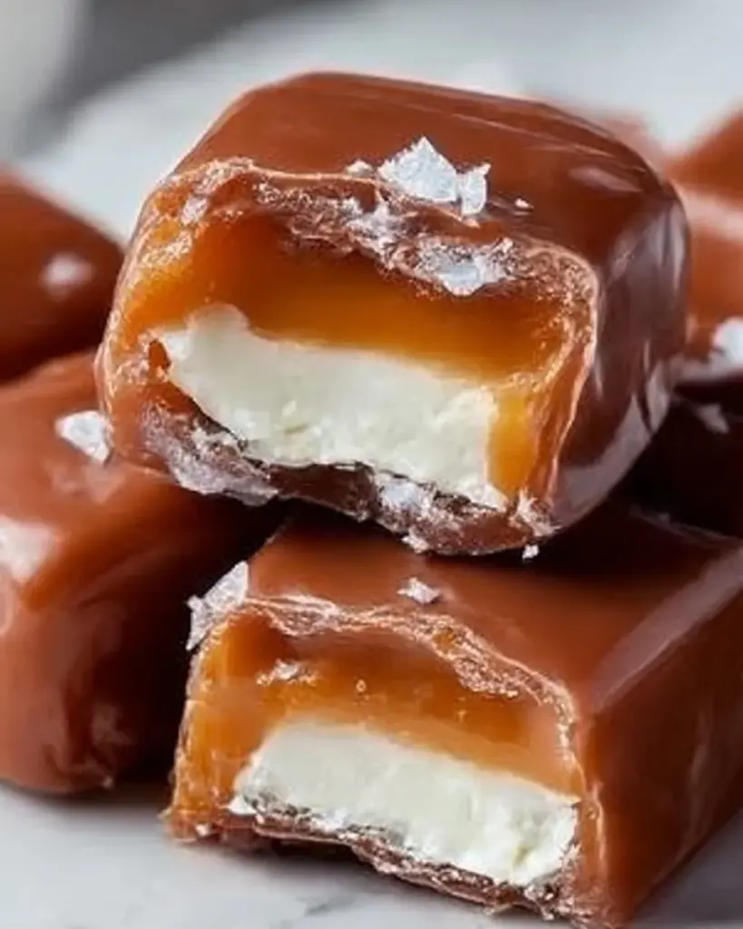 Heavenly vanilla cream filled caramels showcasing rich flavors and soft texture.