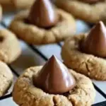 Freshly baked Hershey Kiss Cookies topped with chocolate kisses