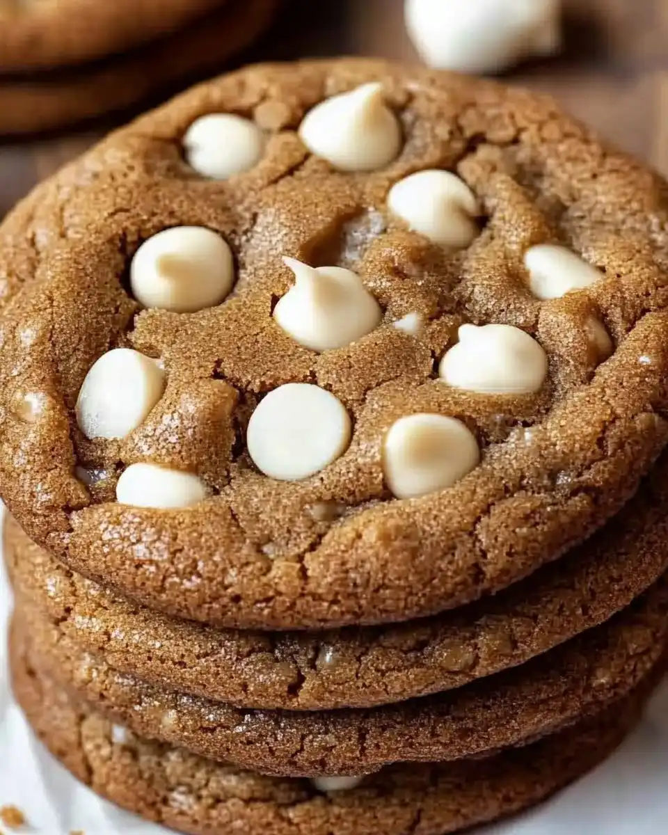 Bakery Style Gingerbread White Chocolate Chip Cookies