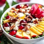 Irresistible Christmas Apple Salad with fresh apples and festive toppings