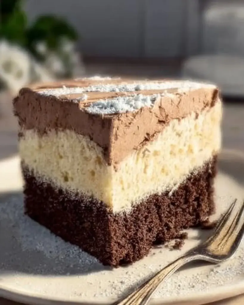 Delicious slice of Italian Love Cake showcasing rich flavors and moist texture.