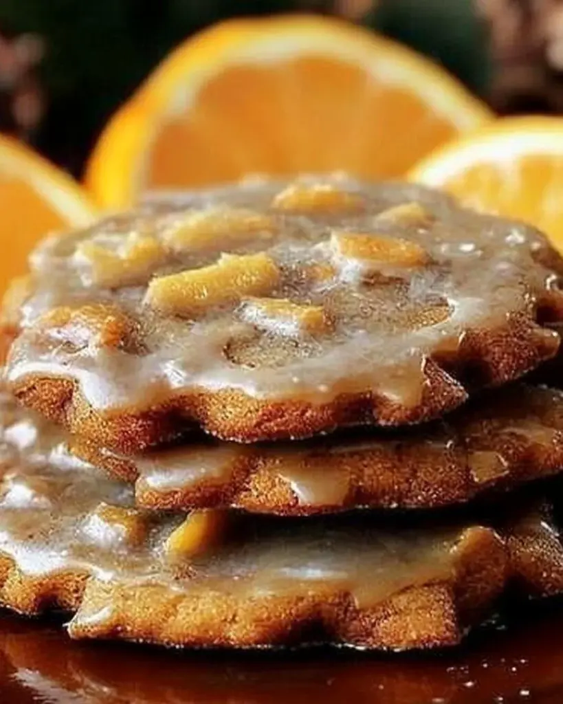 Deliciously baked orange clove cookies with a sprinkle of zest and spices.