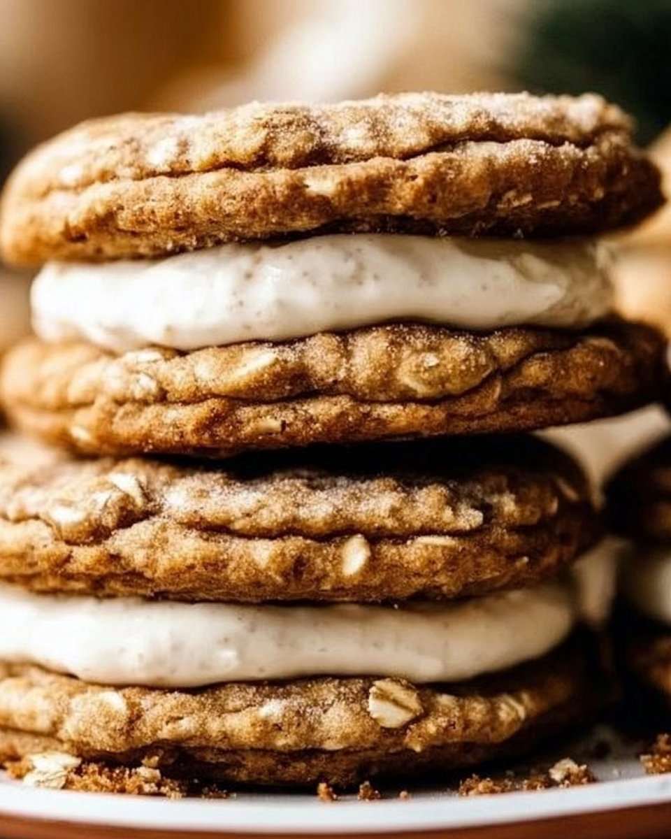 Eggnog Oatmeal Cream Pies