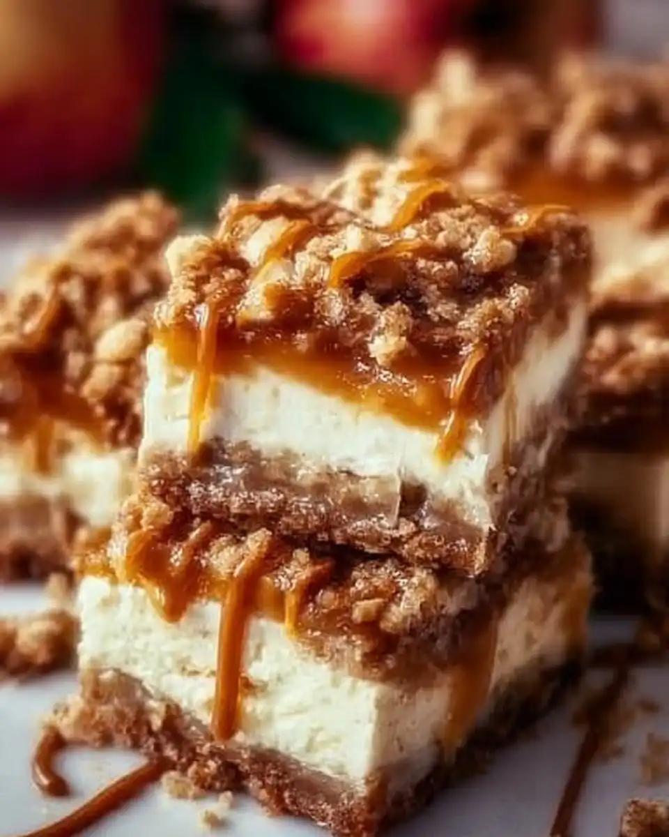 Caramel Apple Cheesecake Bars