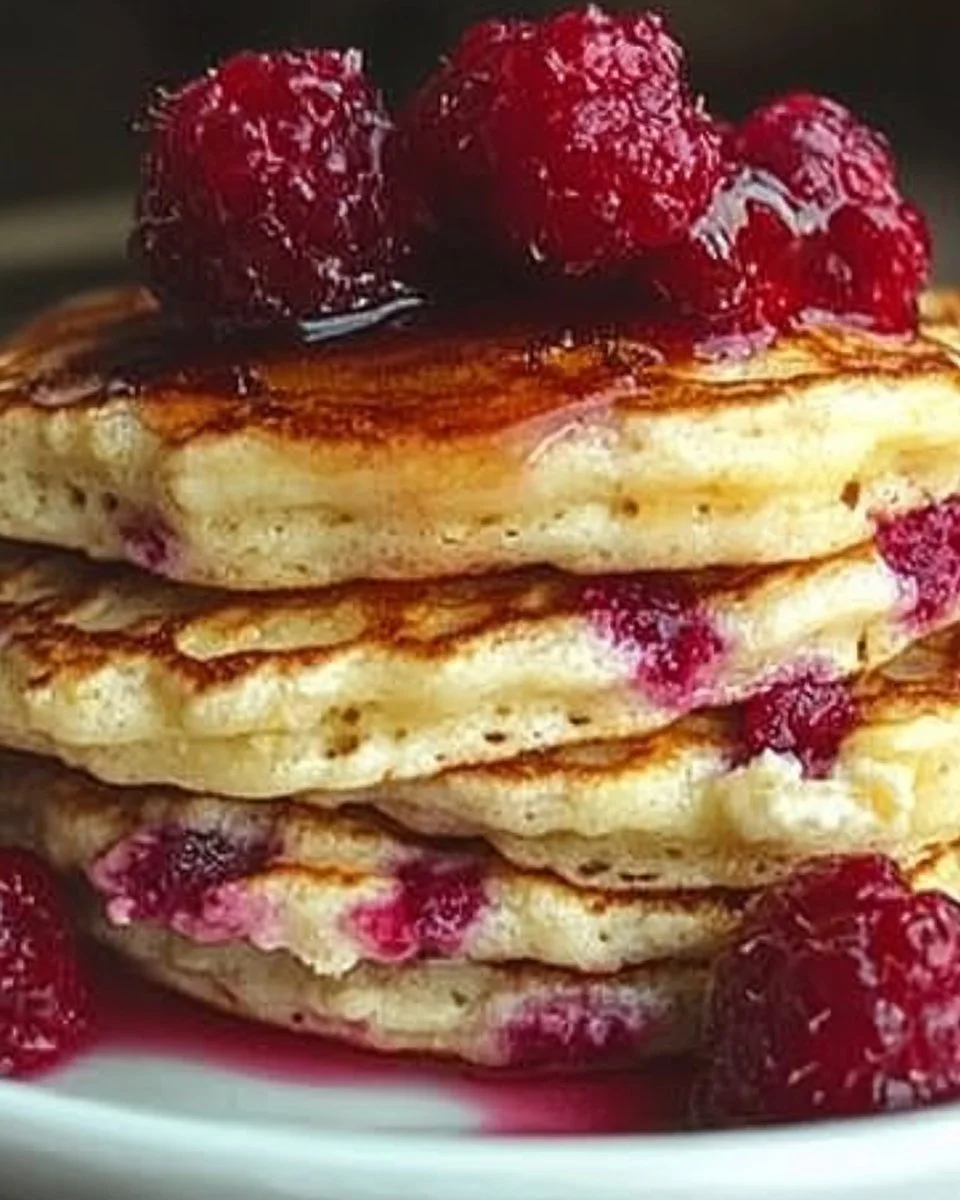 Raspberry Lemon Ricotta Pancakes