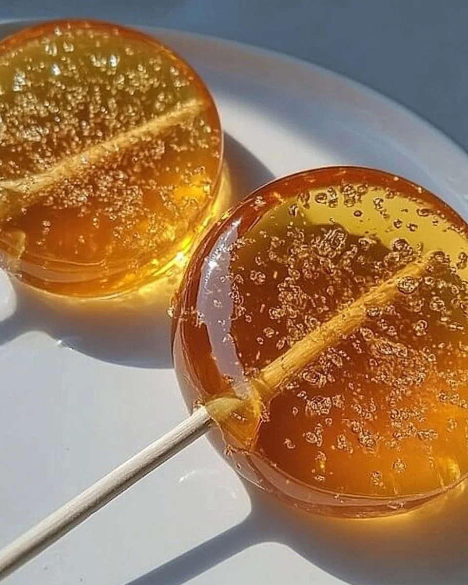 Relaxing 3-Ingredient Honey Lemon Lollipops Recipe