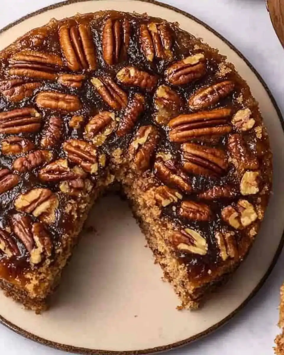 Vegan Pecan Upside-Down Cake