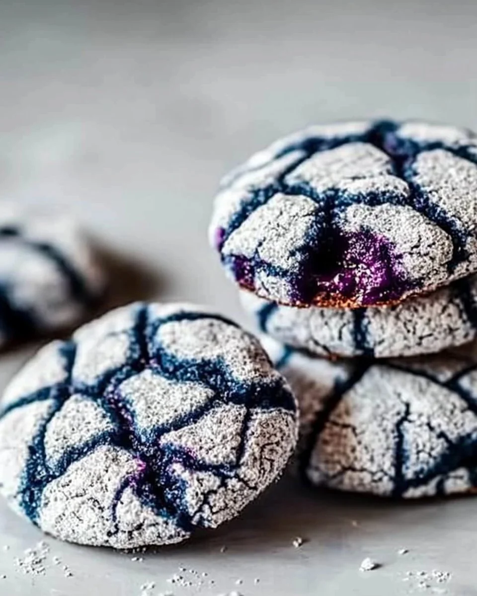 Blueberry Crinkle Cookies