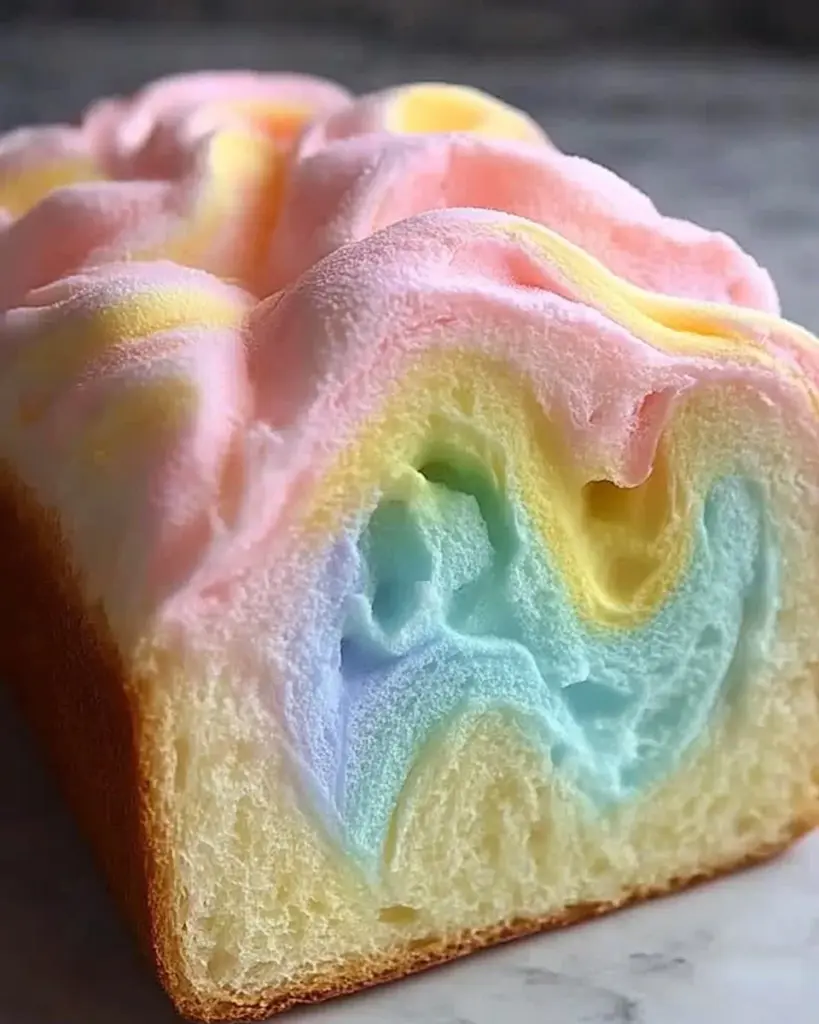 Pastel Swirl Loaf made with Cloud Bread ingredients