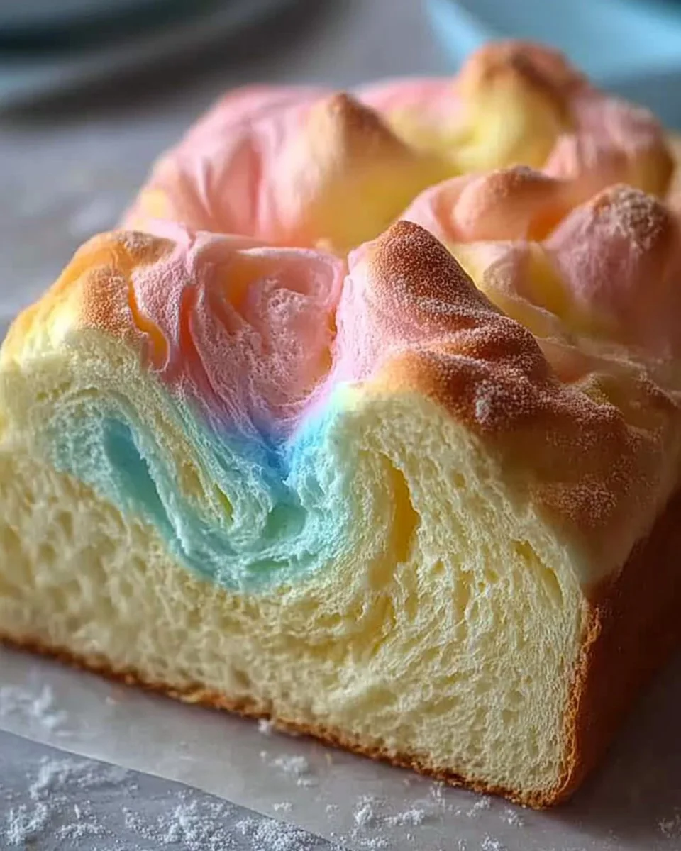 Cloud Bread Recipe Pastel Swirl Loaf
