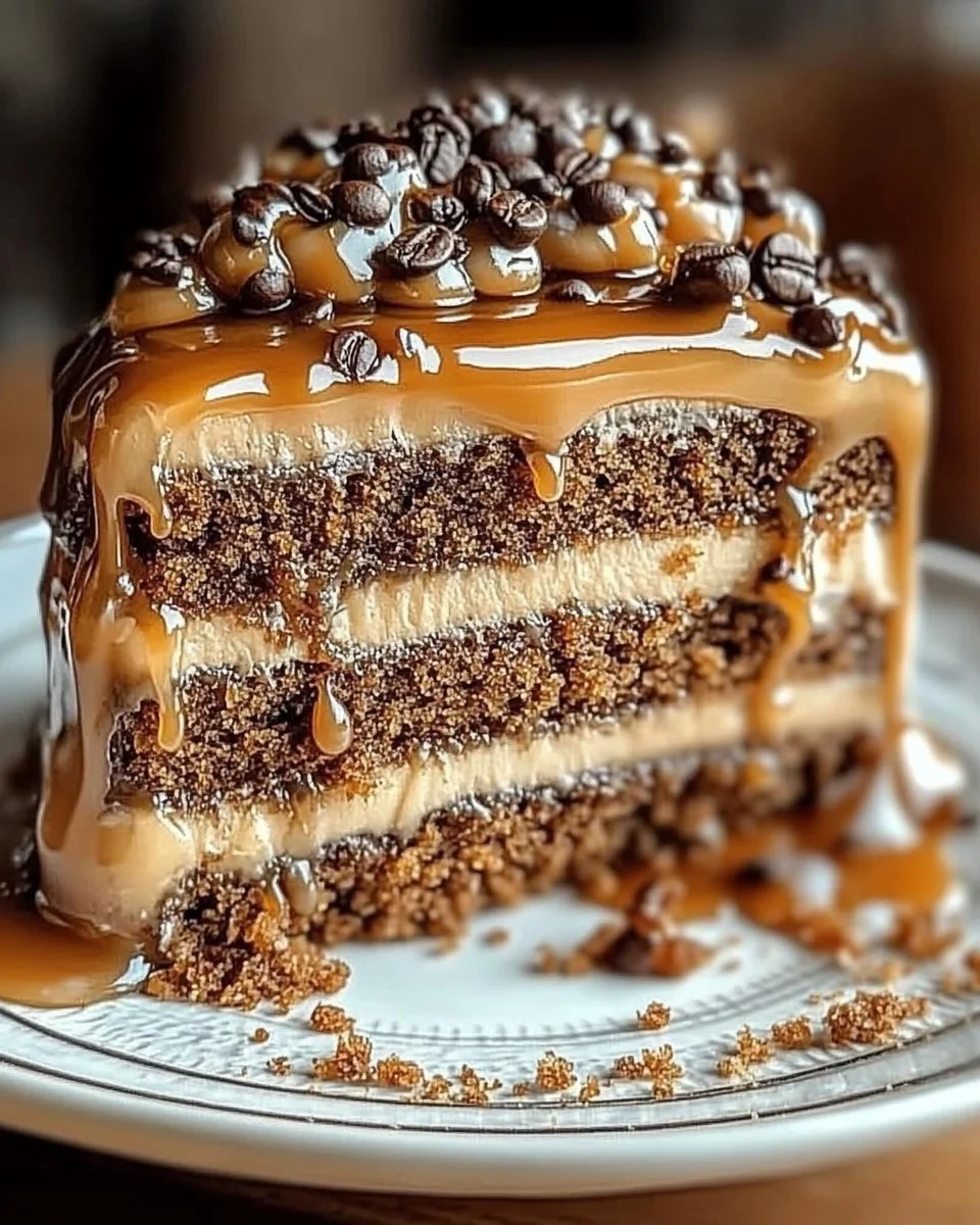 Gooey Coffee Caramel Cake
