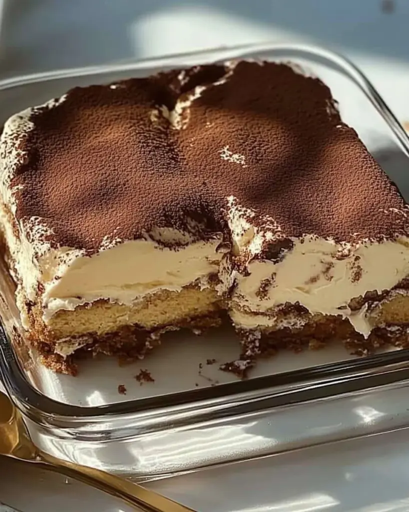 Healthy protein-packed tiramisu dessert